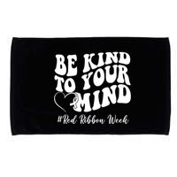 Be Kind To Your Mind Red Ribbon Week Groovy Microfiber Hand Towel