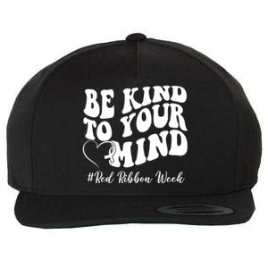 Be Kind To Your Mind Red Ribbon Week Groovy Wool Snapback Cap