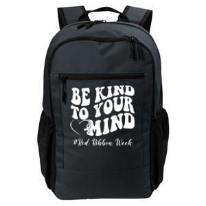 Be Kind To Your Mind Red Ribbon Week Groovy Daily Commute Backpack