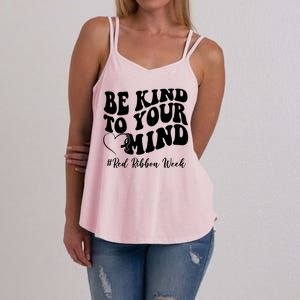 Be Kind To Your Mind Red Ribbon Week Groovy Women's Strappy Tank