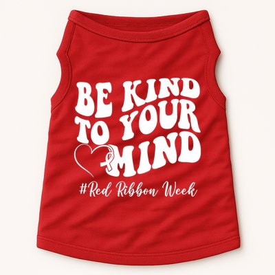 Be Kind To Your Mind Red Ribbon Week Groovy Doggie Tank
