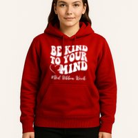 Be Kind To Your Mind Red Ribbon Week Groovy Hoodie