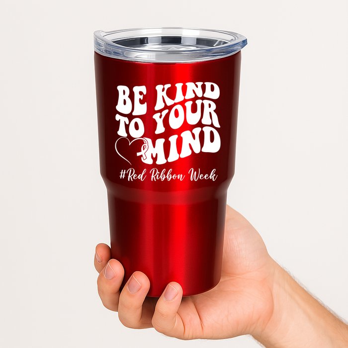 Be Kind To Your Mind Red Ribbon Week Groovy Tumbler