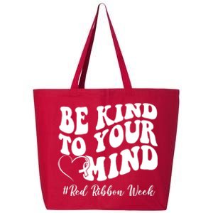 Be Kind To Your Mind Red Ribbon Week Groovy 25L Jumbo Tote