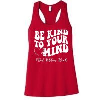 Be Kind To Your Mind Red Ribbon Week Groovy Women's Racerback Tank