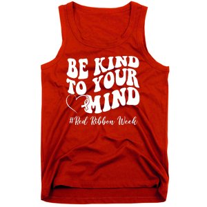 Be Kind To Your Mind Red Ribbon Week Groovy Tank Top