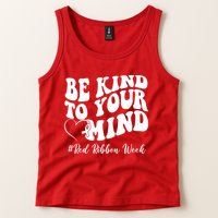 Be Kind To Your Mind Red Ribbon Week Groovy Tank Top