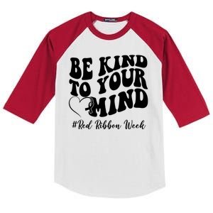 Be Kind To Your Mind Red Ribbon Week Groovy Kids Colorblock Raglan Jersey