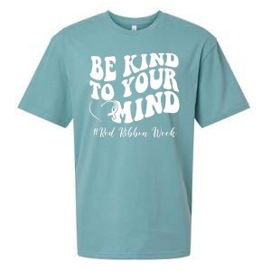 Be Kind To Your Mind Red Ribbon Week Groovy Sueded Cloud Jersey T-Shirt