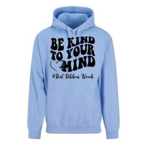 Be Kind To Your Mind Red Ribbon Week Groovy Unisex Surf Hoodie