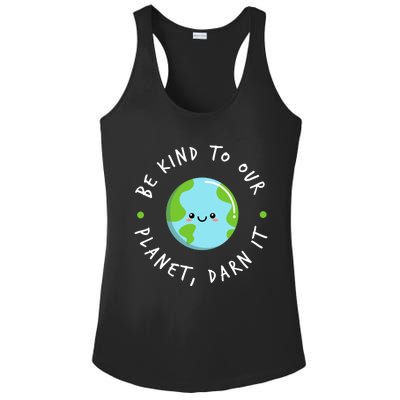 Be Kind To Our Planet Sustainable Cool Gift Ladies PosiCharge Competitor Racerback Tank