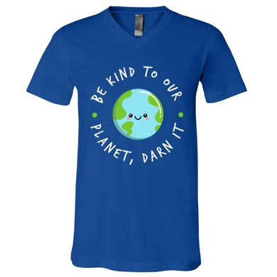 Be Kind To Our Planet Sustainable Cool Gift V-Neck T-Shirt