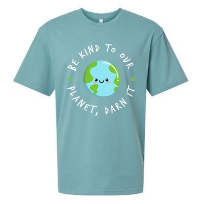 Be Kind To Our Planet Sustainable Cool Gift Sueded Cloud Jersey T-Shirt