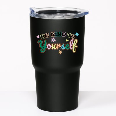 Be Kind To Yourself Positive Quote Colorful Floral Tumbler