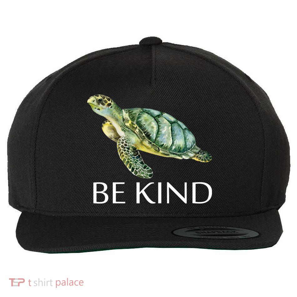 Be Kind Turtle Wool Snapback Cap