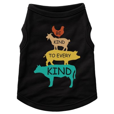 Be Kind To Every Kind Retro Vintage Funny Vegetarian Vegan Doggie Tank