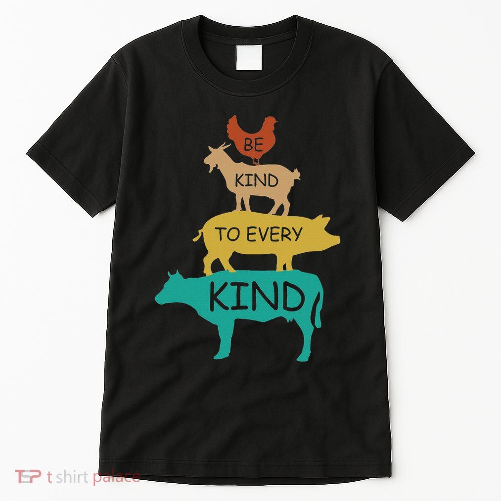 Be Kind To Every Kind Retro Vintage Funny Vegetarian Vegan Tall T-Shirt