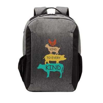 Be Kind To Every Kind Retro Vintage Funny Vegetarian Vegan Vector Backpack