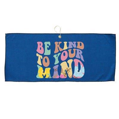 Be Kind To Your Mind Mental Health Large Microfiber Waffle Golf Towel