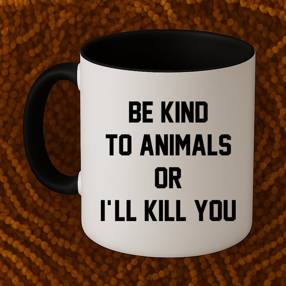 Be Kind To Animals Or Ill Kill You Mug