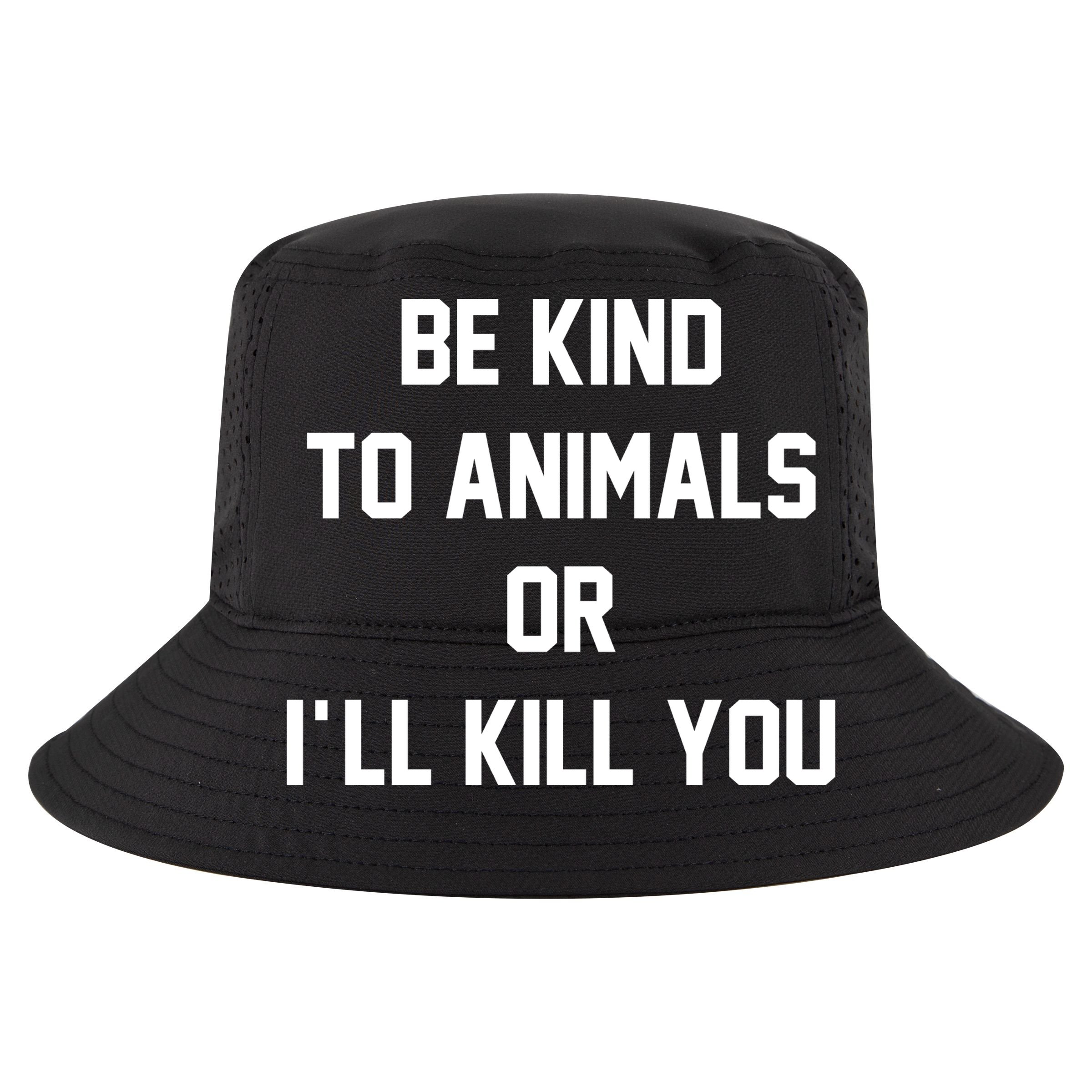 Be Kind To Animals Or Ill Kill You Golf Towel