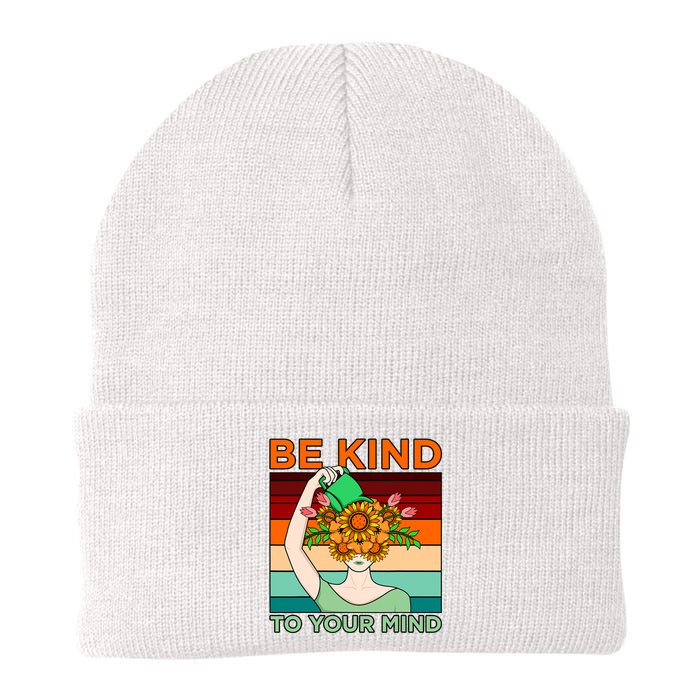 Be Kind To Mind Mental Health Awareness Supporter Graphic Knit Cap Winter Beanie