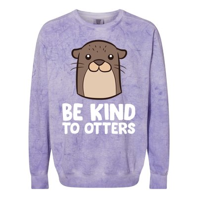 Be Kind To Others Be Kind To Otters Cute Gift Colorblast Crewneck Sweatshirt