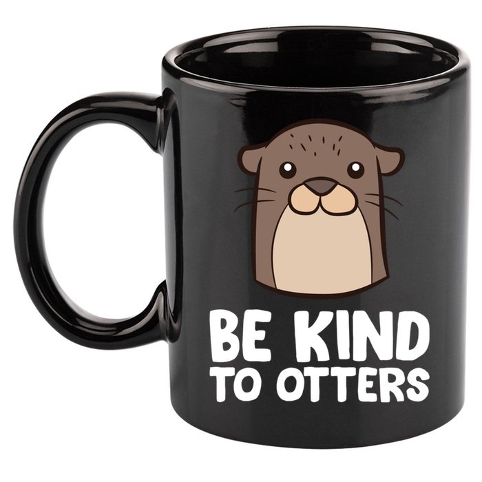 Be Kind To Others Be Kind To Otters Cute Gift 11oz C Handle Ceramic Mug