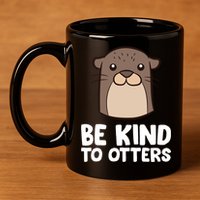 Be Kind To Others Be Kind To Otters Cute Gift 11oz C Handle Ceramic Mug