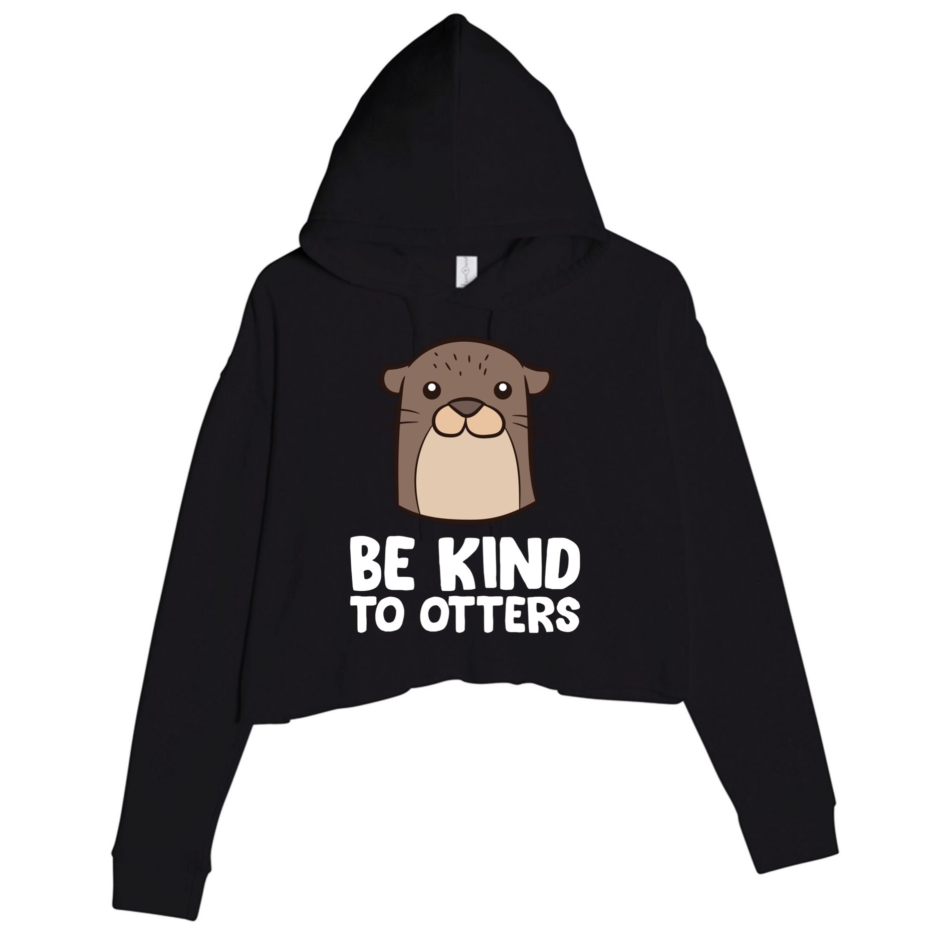 Be Kind To Others Be Kind To Otters Cute Gift Crop Fleece Hoodie