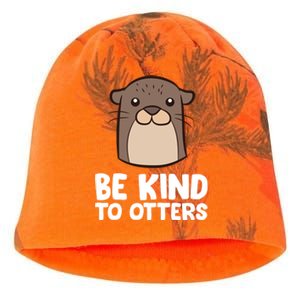 Be Kind To Others Be Kind To Otters Cute Gift Kati - Camo Knit Beanie