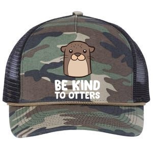 Be Kind To Others Be Kind To Otters Cute Gift Retro Rope Trucker Hat Cap