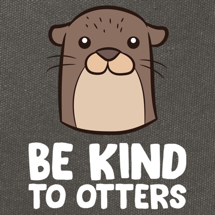 Be Kind To Others Be Kind To Otters Cute Gift Cotton Canvas Backpack