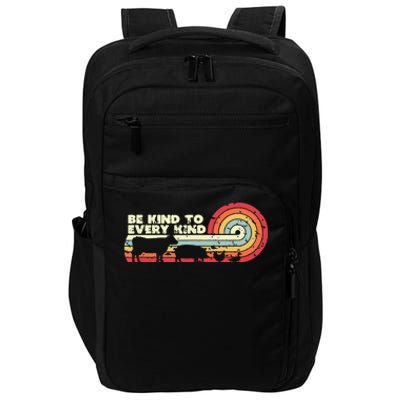 Be Kind To Every Kind Vegan Vegetarian Retro Tee Impact Tech Backpack