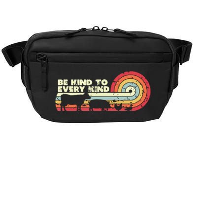 Be Kind To Every Kind Vegan Vegetarian Retro Tee Crossbody Pack