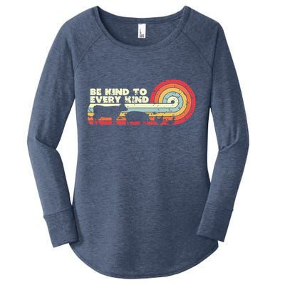 Be Kind To Every Kind Vegan Vegetarian Retro Tee Women's Perfect Tri Tunic Long Sleeve Shirt