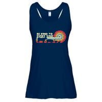 Be Kind To Every Kind Vegan Vegetarian Retro Tee Ladies Essential Flowy Tank