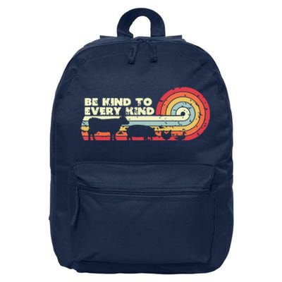 Be Kind To Every Kind Vegan Vegetarian Retro Tee 16 in Basic Backpack