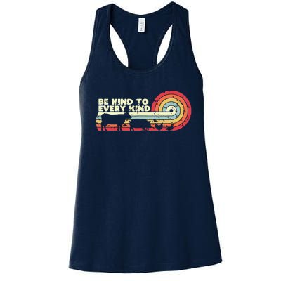 Be Kind To Every Kind Vegan Vegetarian Retro Tee Women's Racerback Tank