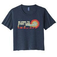 Be Kind To Every Kind Vegan Vegetarian Retro Tee Women's Crop Top Tee