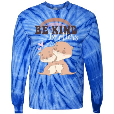 Be Kind To Otters Funny Funny Gift Gift Tie-Dye Long Sleeve Shirt