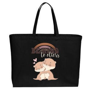 Be Kind To Otters Funny Funny Gift Gift Cotton Canvas Jumbo Tote