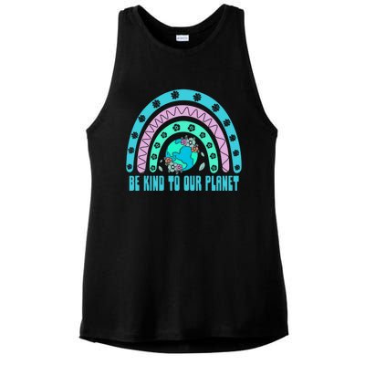 Be Kind To Our Planet Ecology Wildlife Ecosystem Outdoor Cool Gift Ladies PosiCharge Tri-Blend Wicking Tank