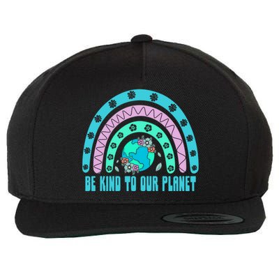 Be Kind To Our Planet Ecology Wildlife Ecosystem Outdoor Cool Gift Wool Snapback Cap