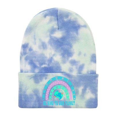 Be Kind To Our Planet Ecology Wildlife Ecosystem Outdoor Cool Gift Tie Dye 12in Knit Beanie