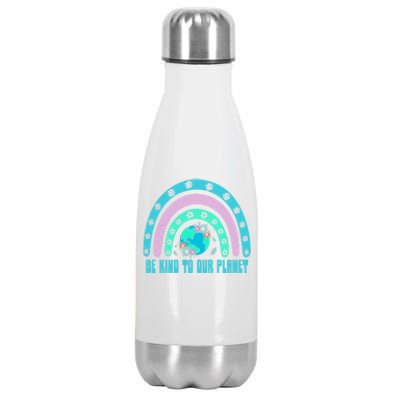 Be Kind To Our Planet Ecology Wildlife Ecosystem Outdoor Cool Gift Stainless Steel Insulated Water Bottle