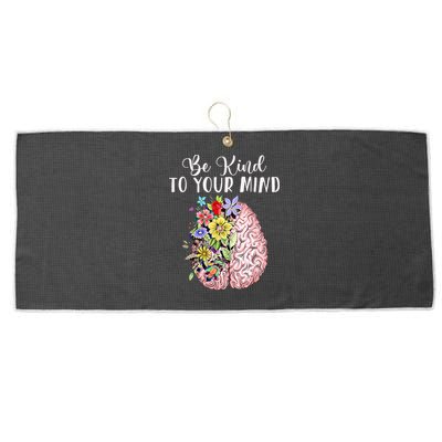 Be Kind To Your Mind Mental Health Awareness Month Large Microfiber Waffle Golf Towel