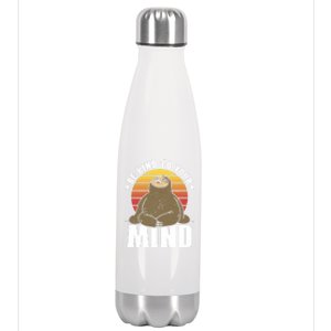 Be Kind To Your Mind National Stress Awareness Sloth Gift Stainless Steel Insulated Water Bottle