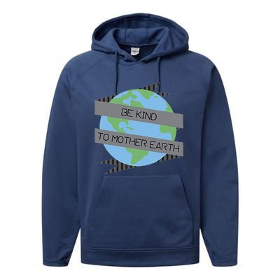 Be Kind To Mother Earth Be Green Performance Fleece Hoodie