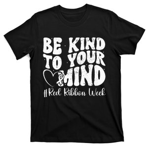 Be Kind To Your Mind Red Ribbon Week Groovy Kids T-Shirt